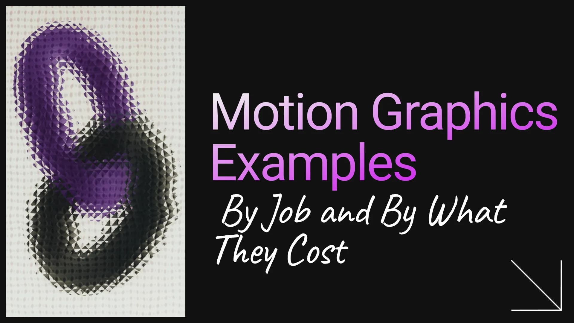 Motion Graphics Examples, By Job and By What They Cost
