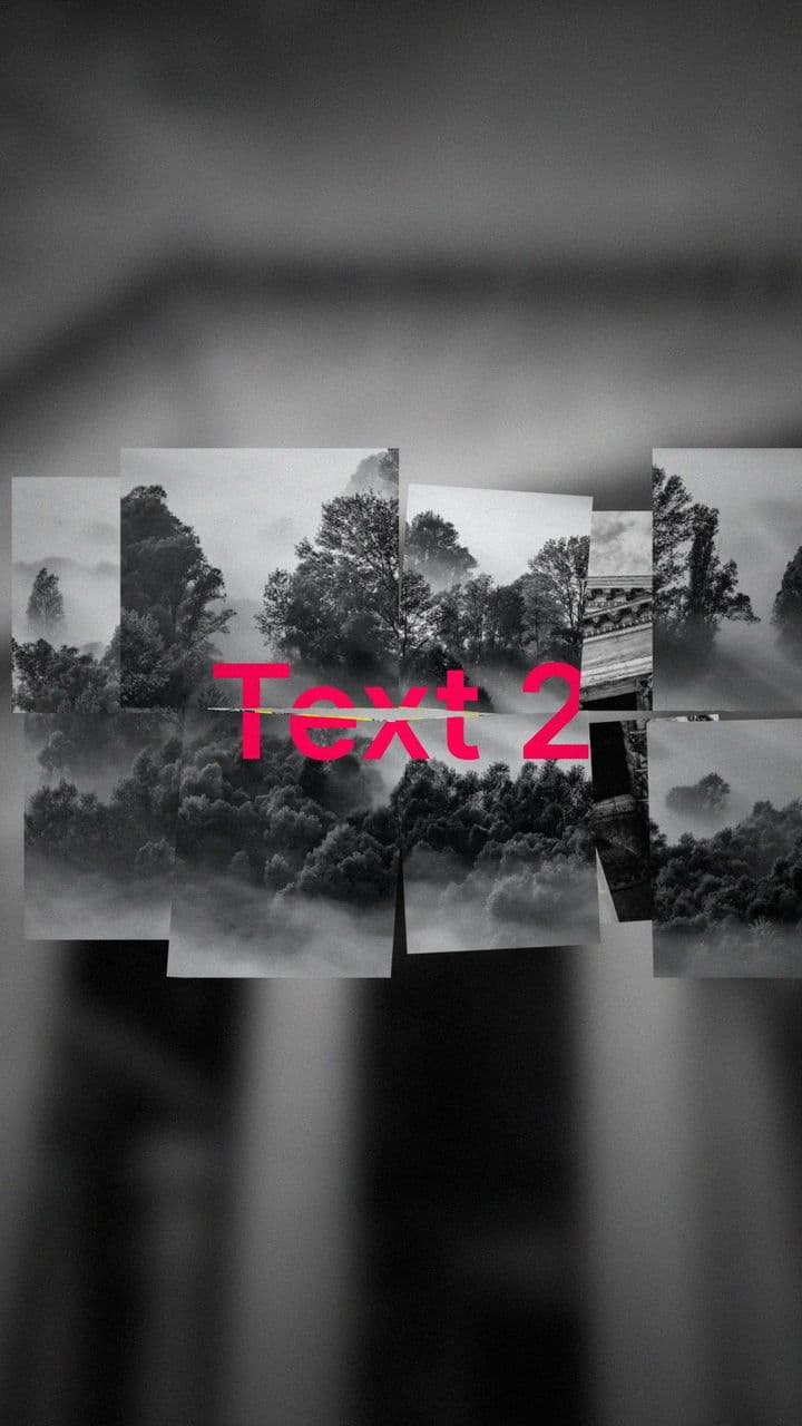 Dynamic Slice Transition: Reveal 2 Photos & 2 Texts
