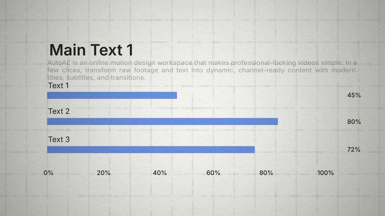 Newspaper-Style Chart Animation | 3 Data Points