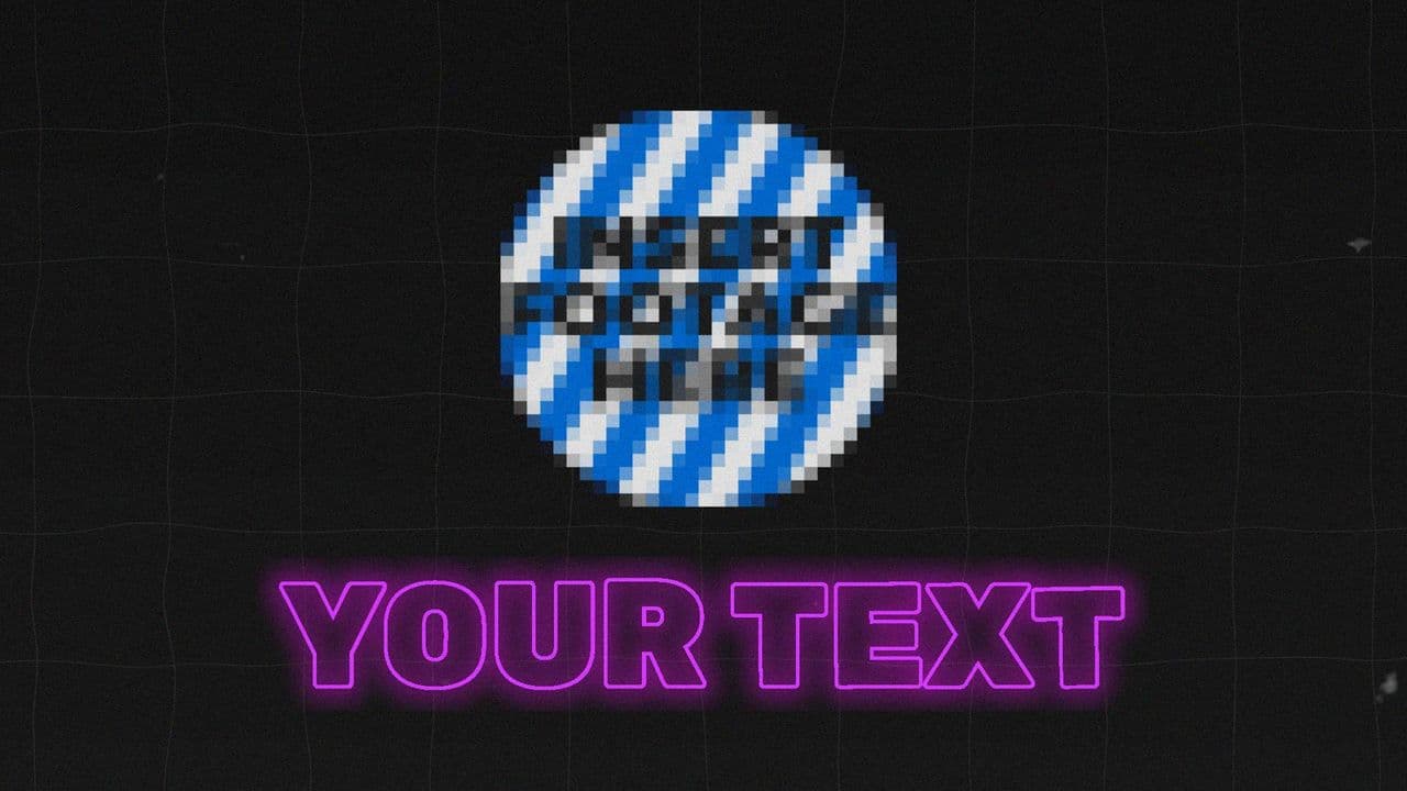 Logo Reveal with Neon Text Effect