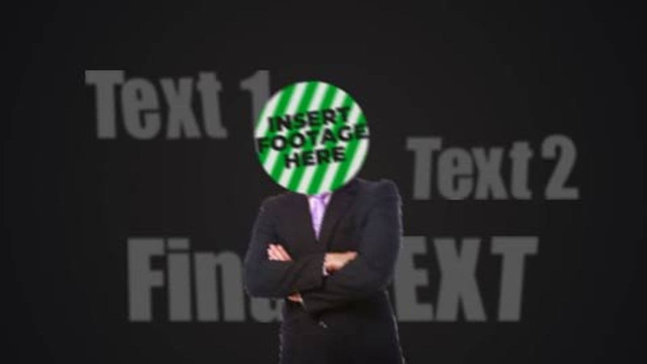 Animated Character with 3 Fading Text Highlights