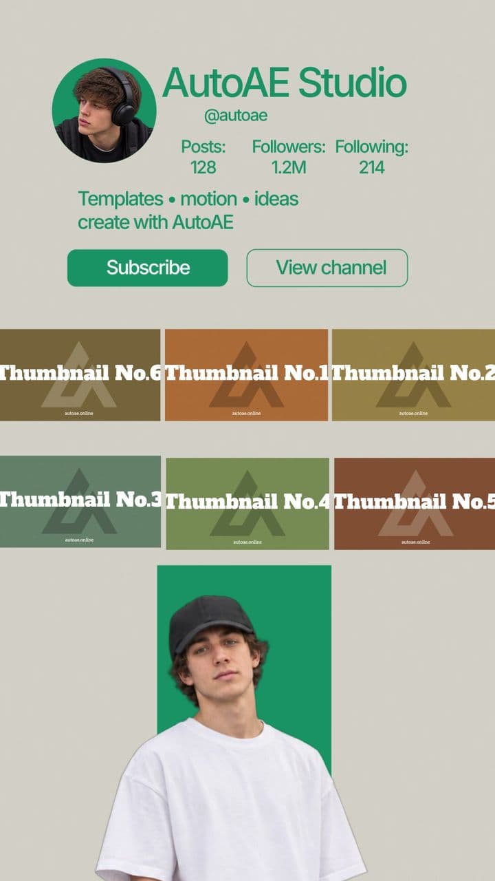 Creator Profile Showcase | Portraits and 6-Thumbnail Gallery