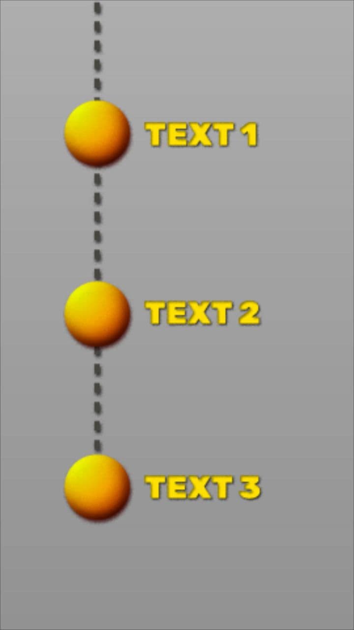 3-Step Timeline Animation | Highlighted Milestones with Text