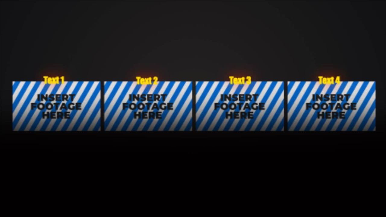 Four Sliding Images Mockup