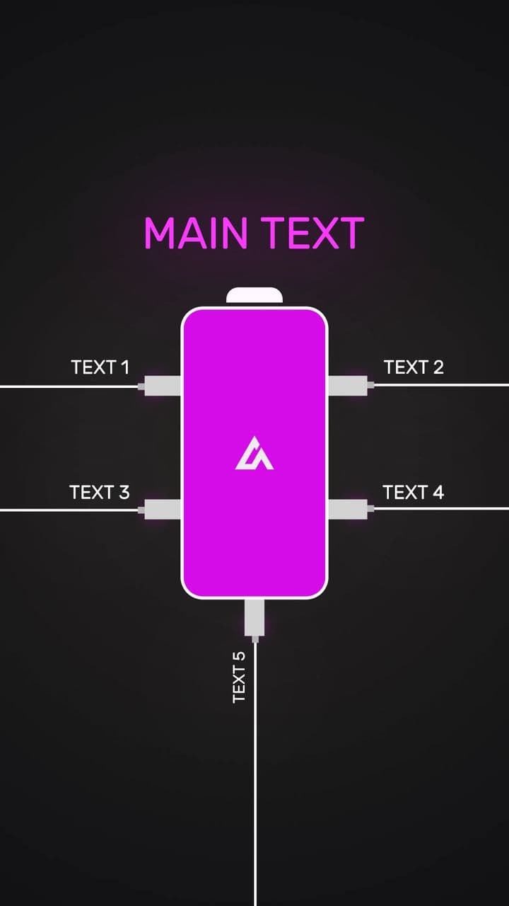 5 Text Slots with Final Power Highlight | Charging Insight Animation