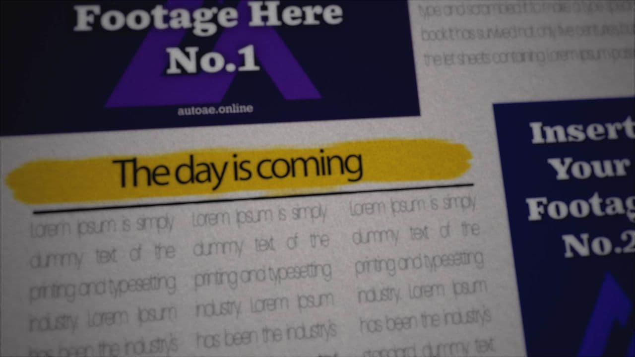 Dynamic Breaking News Animation with 2 Footage & 1 Headline Reveals