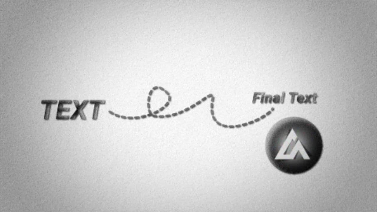Hand-Drawn Dashed Line Text Connection with Logo