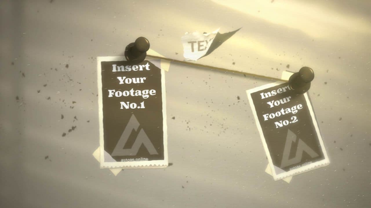 2 Media 1 Text Vintage Investigation Board Showcase