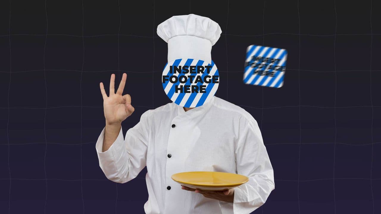 Chef Plate Hold with Floating Logo Reveal
