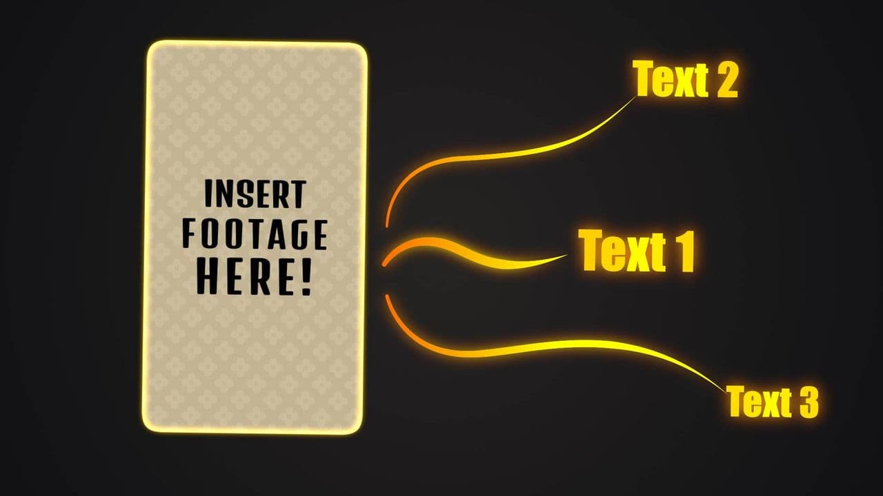 template Golden Curve Image-to-Text Transition | 3 Texts preview