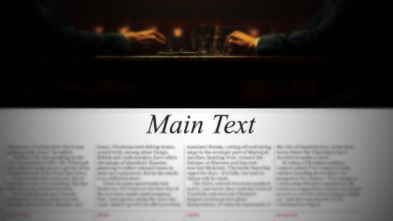 Documentary Style Newspaper Opener Animation With Images