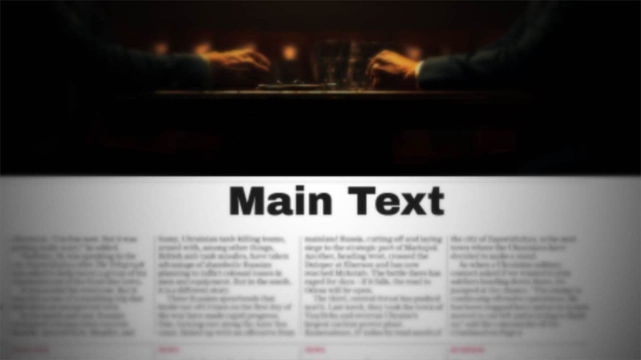 Documentary Style Newspaper Opener Animation With Images