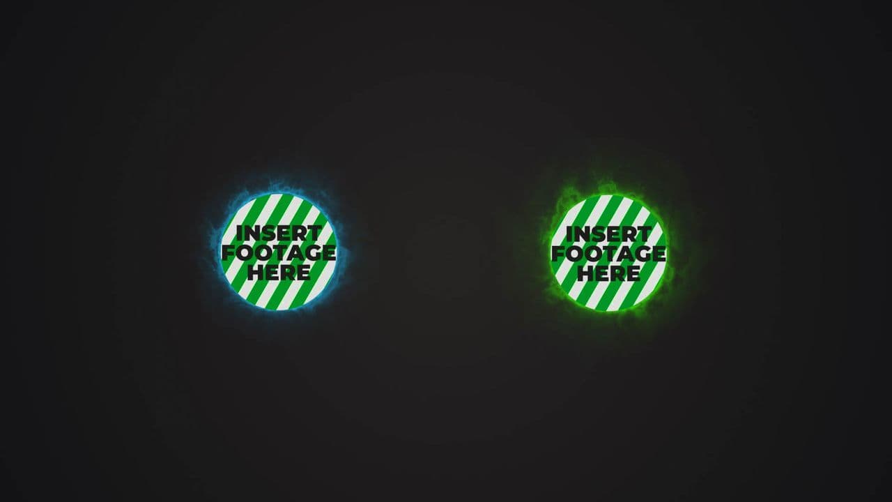 Three Logos with Saber-Style Glow