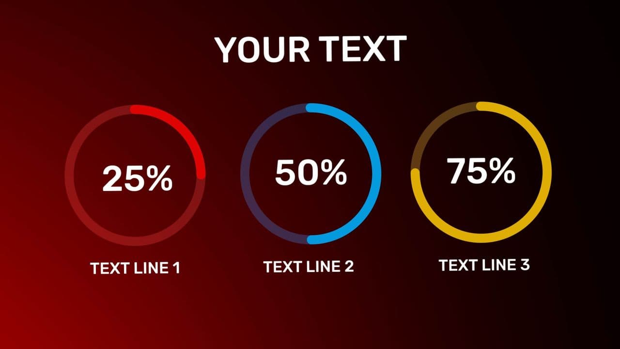3 Circular Progress Animations | Percentage Loading Rings