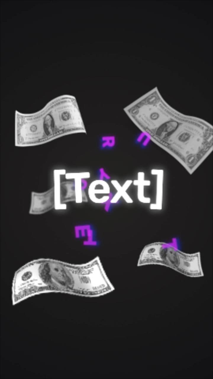 Money Explosion Animation with Dynamic Text Reveal
