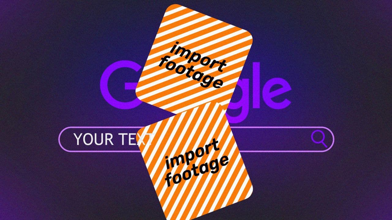 Google Search Animation with 2 Floating Images (Neon Style)