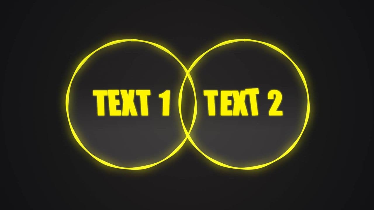 Dynamic Venn Diagram with Golden Circles
