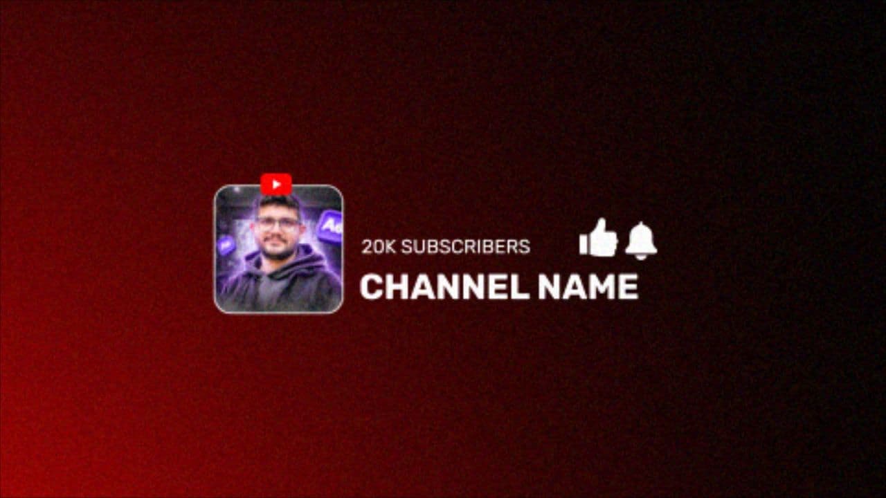 template Unique YouTube Channel Badge Animation | Avatar + Like + Bell Flow preview