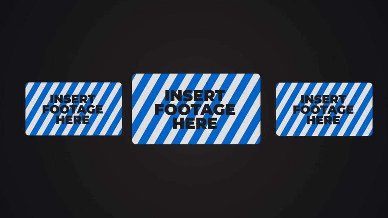 3-Screen Showcase with Dynamic 3D Camera Motion