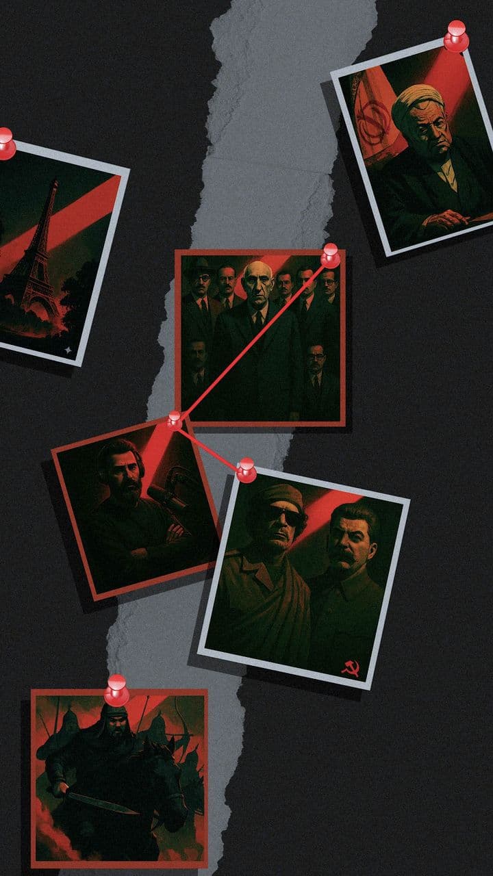 template Relationship Board Animation: 6-Image Relationship Map & 1 Text preview