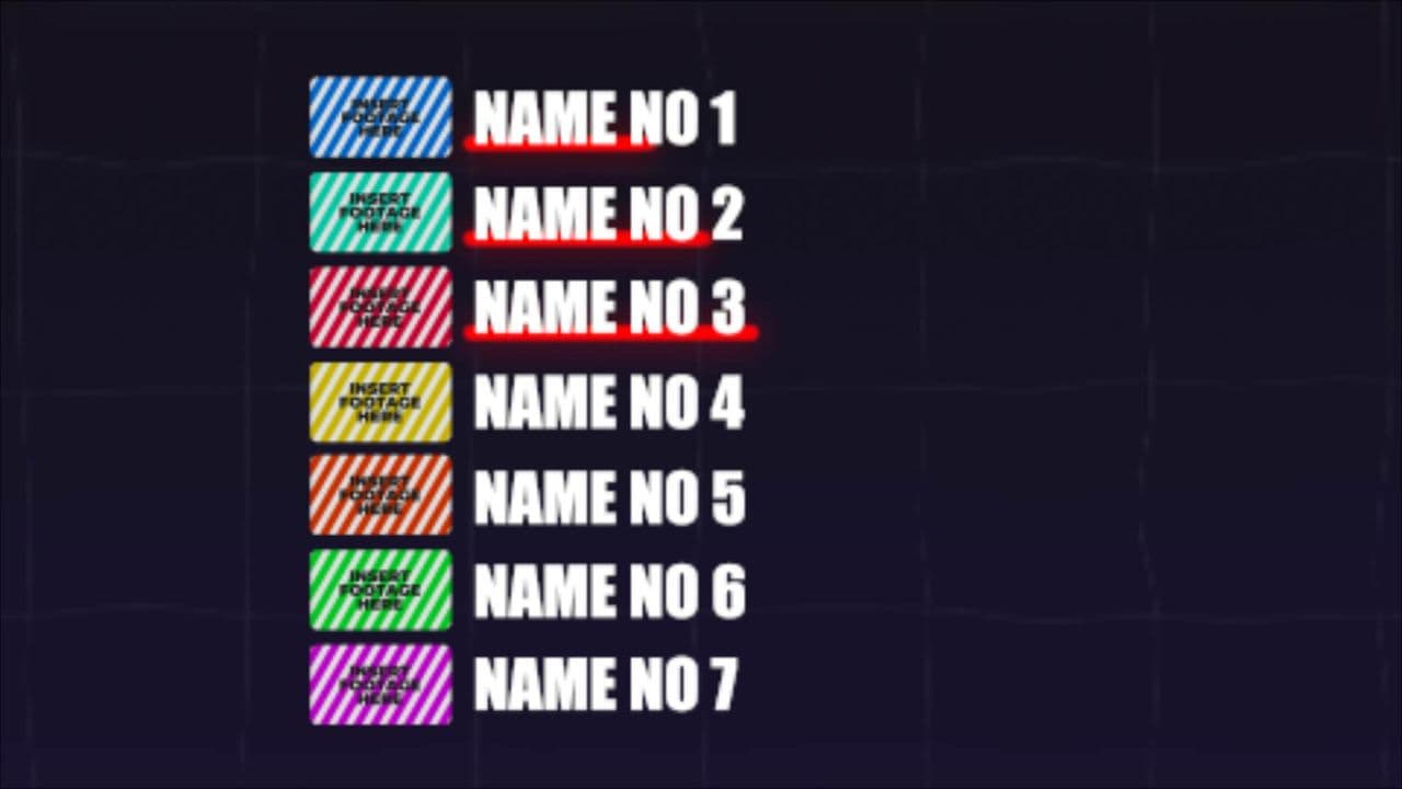 Highlighted List Animation with Top 3 Focus
