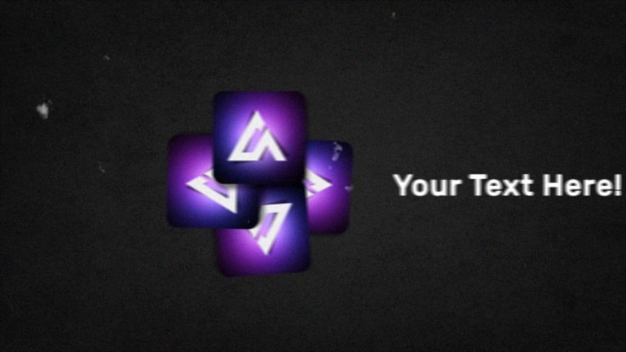 1-to-4 Logo Split Reveal with Sliding Text