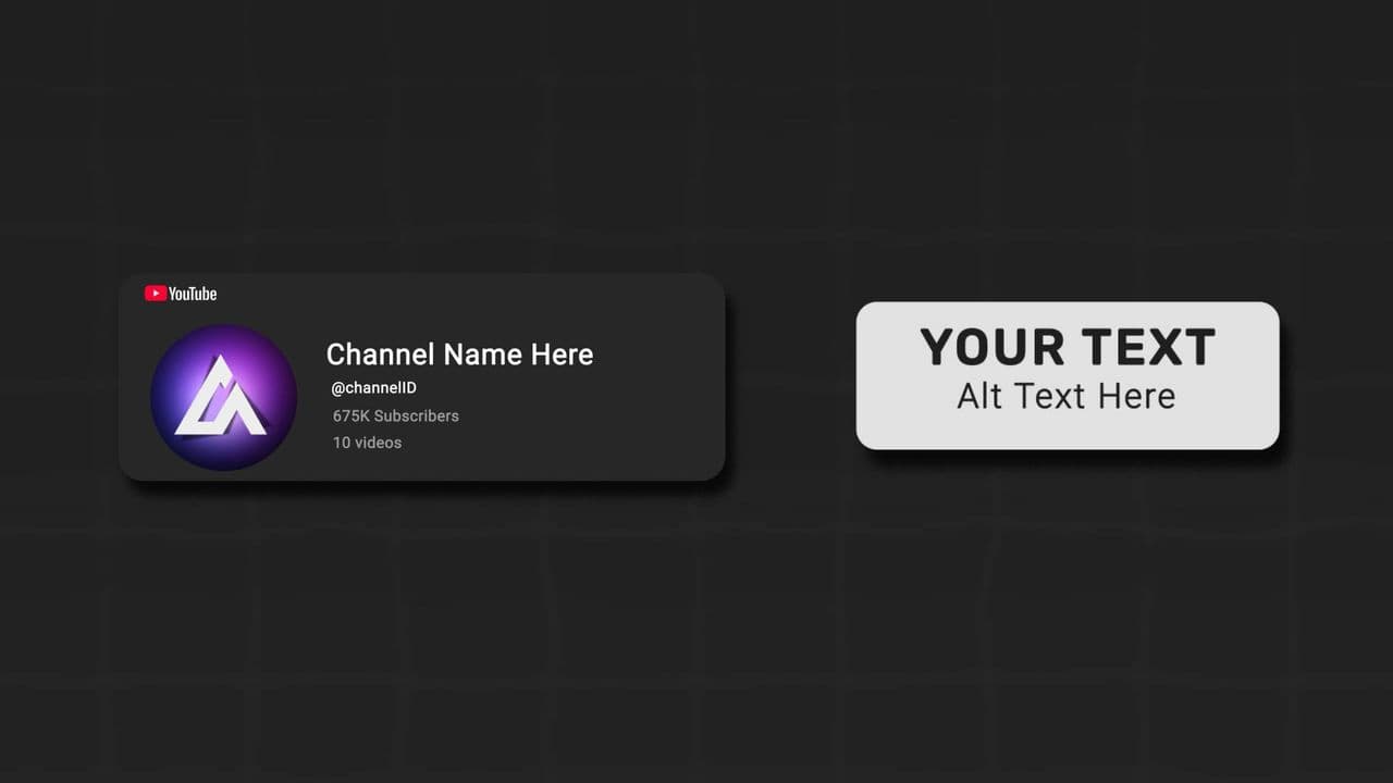 template YouTube Channel Info Mockup with Dynamic Text Popups preview