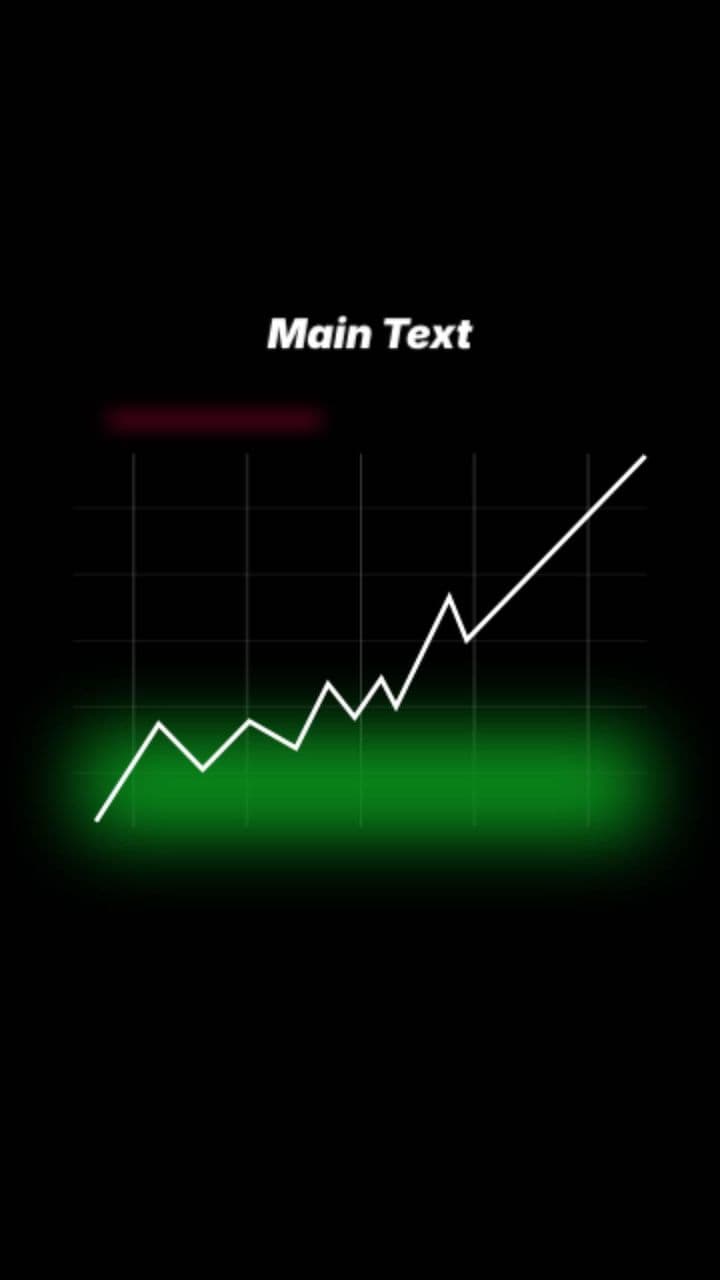 Glowing Line Graph Animation for Upward Trend