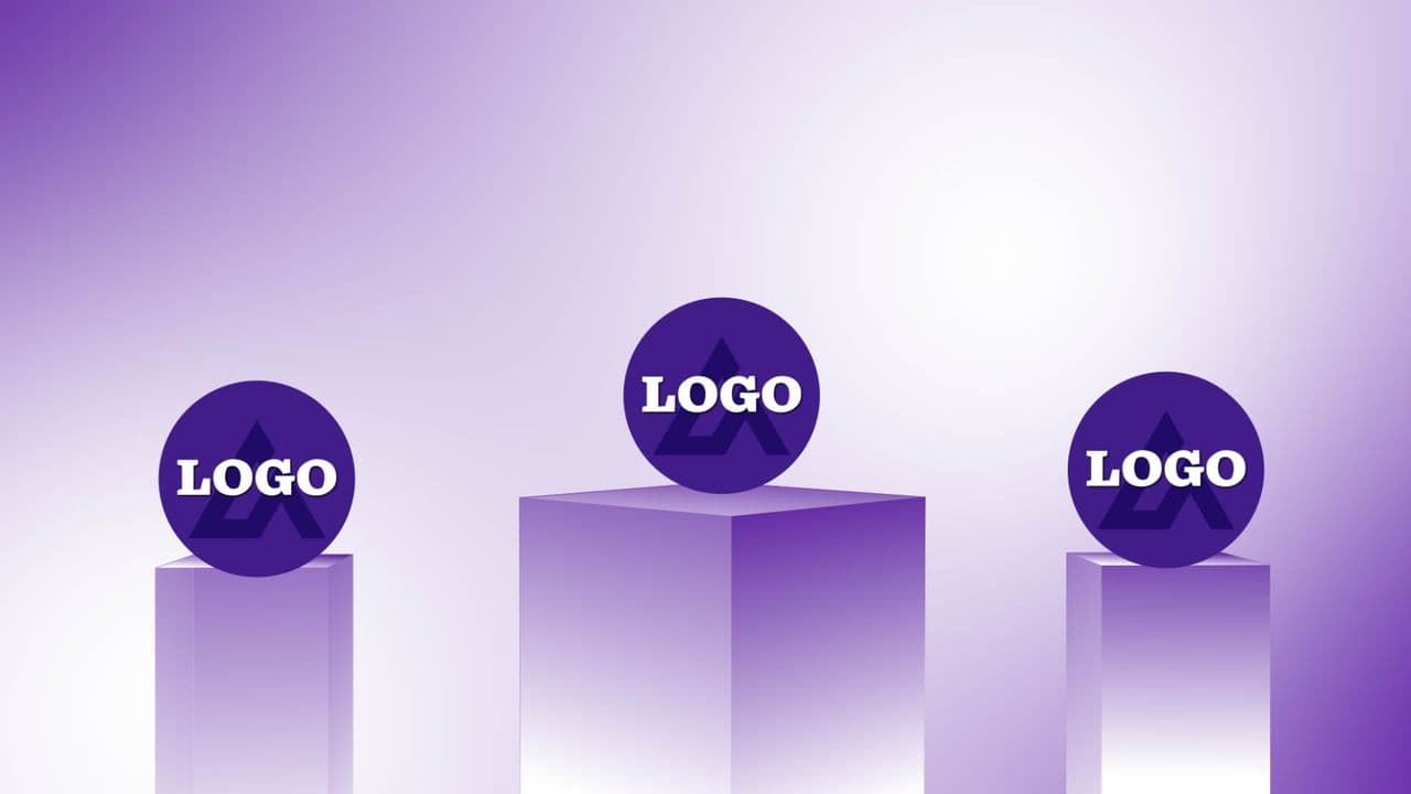 template Podium Winners Animation: 3 Logo Ranking & Comparative Reveal preview