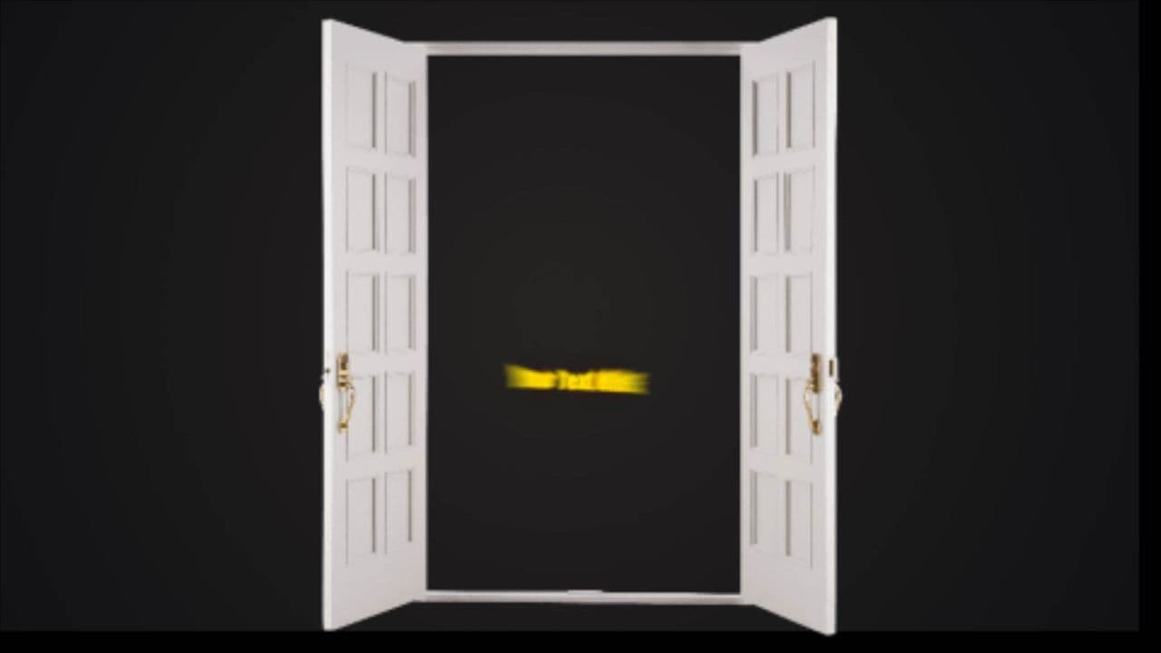 template Door Reveal Text Entrance Effect preview