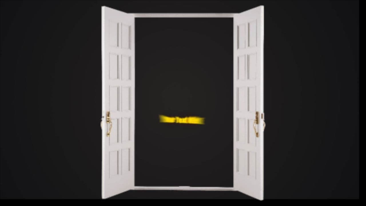 Door Reveal Text Entrance Effect