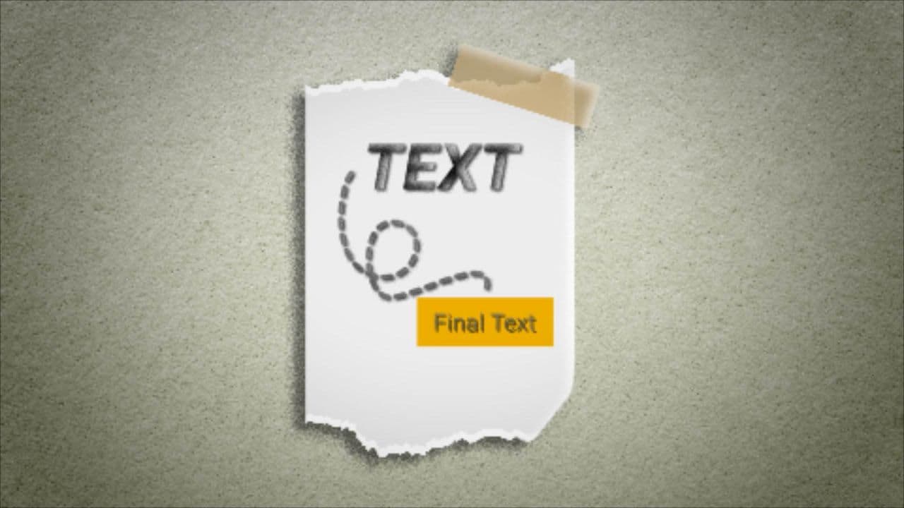 Hand-Drawn Text Evolution with Highlighted Emphasis