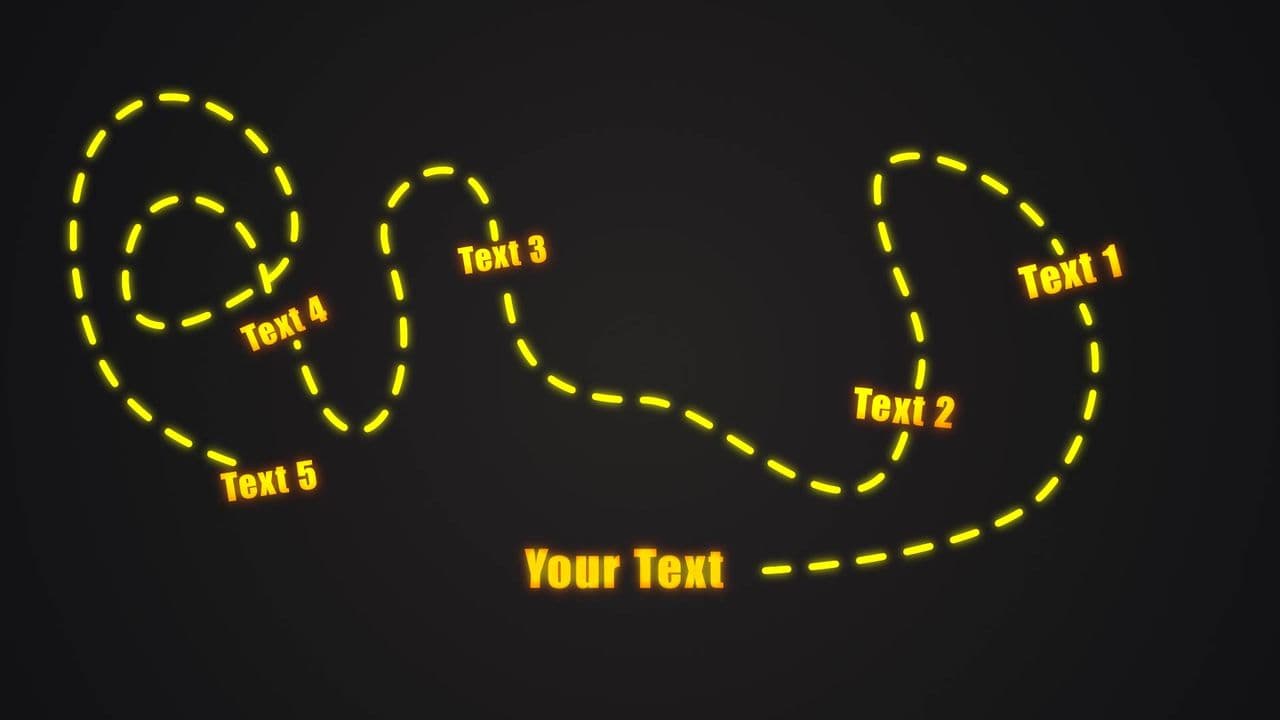 Blueprint-Style Text Network Animation