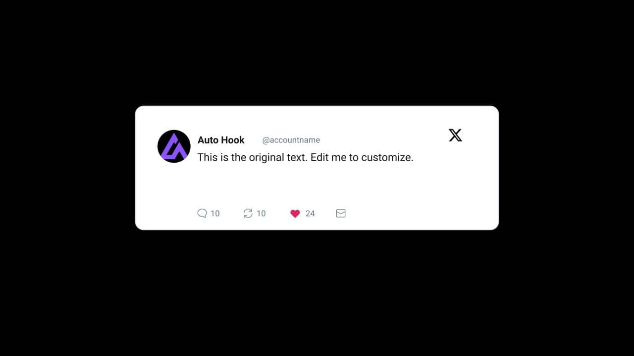 Animated Engagement Twitter(X) Post Mockup