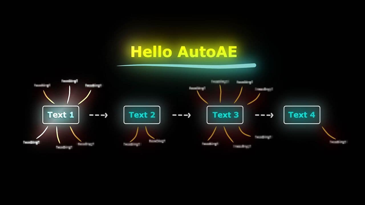 Sequential Flowchart Video | 4-Key Point Transition Clip