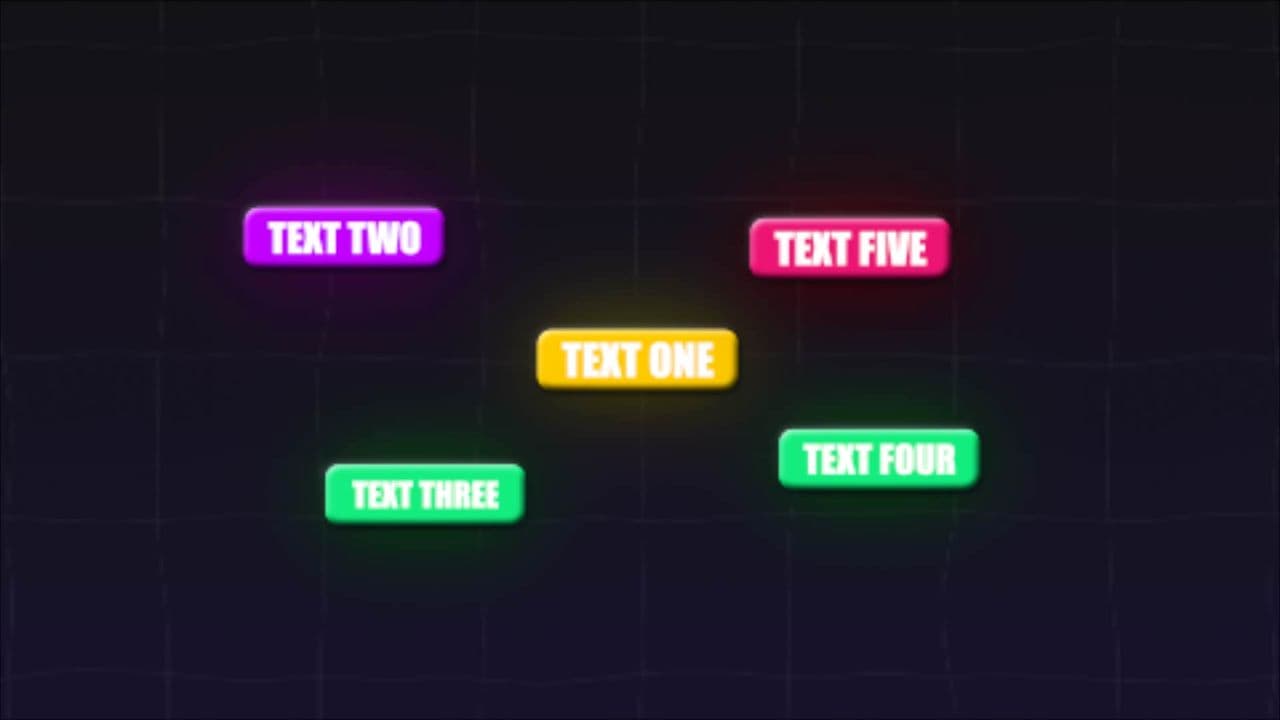 5 Text Boxes with Animated Position Changes
