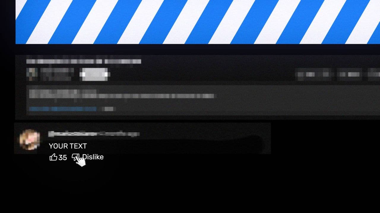 YouTube Comment Dislike Animation
