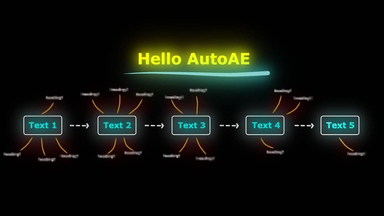 Sequential Flowchart Video | 5-Key Point Transition Clip