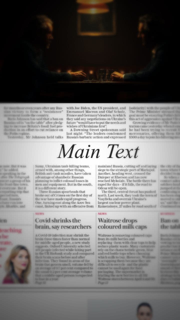 Documentary Style Newspaper Opener Animation With Images