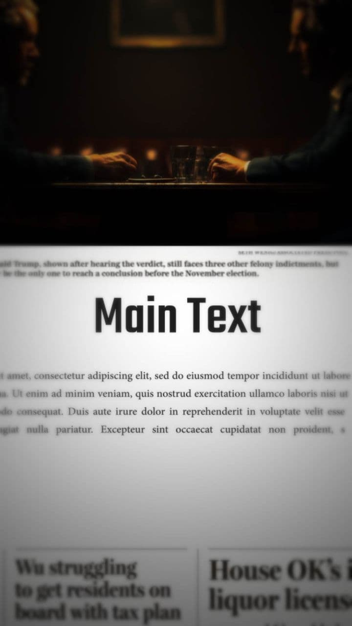 template Documentary Style Newspaper Opener Animation With Images preview