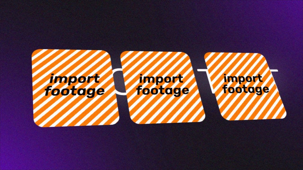 Zoom-Out Text Animation with 3 Footage Slots