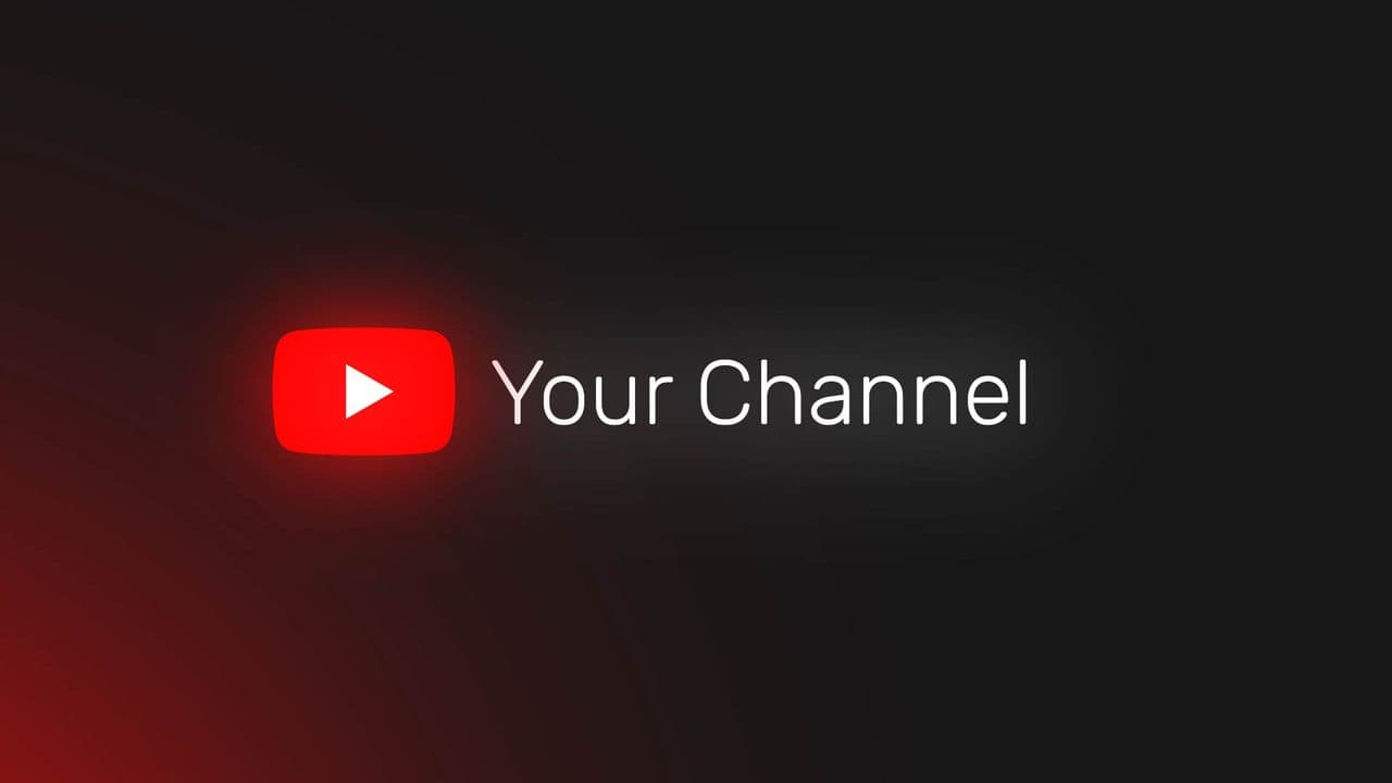 YouTube Channel Logo Glow Animation Mockup