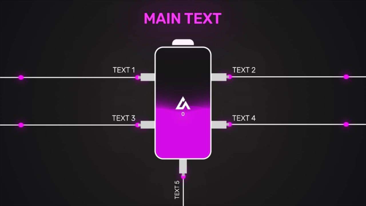 5 Text Slots with Final Power Highlight | Charging Insight Animation