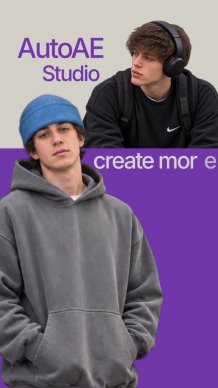 Creator Profile Showcase | Portraits and 6-Thumbnail Gallery | Purple