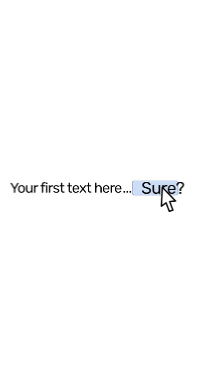 Interactive Text Response Animation