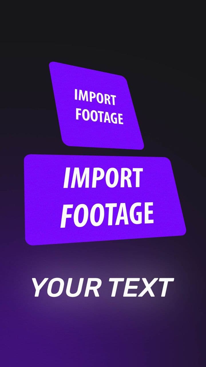3D Rotate Camera Animation – 2 Footage with Text Overlay