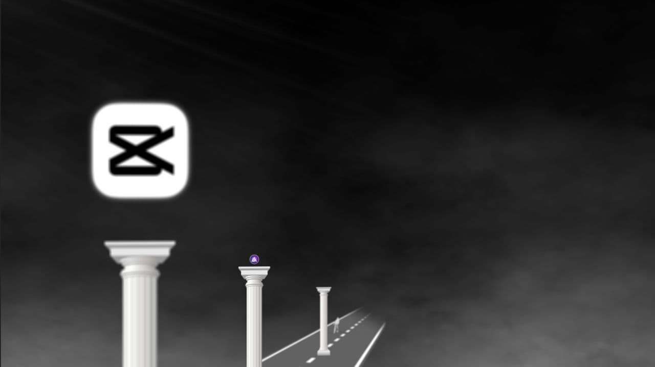 Rising Columns Video with Logo Display