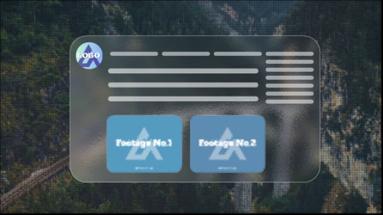 UI Card Showcase | 2 Footage Blocks