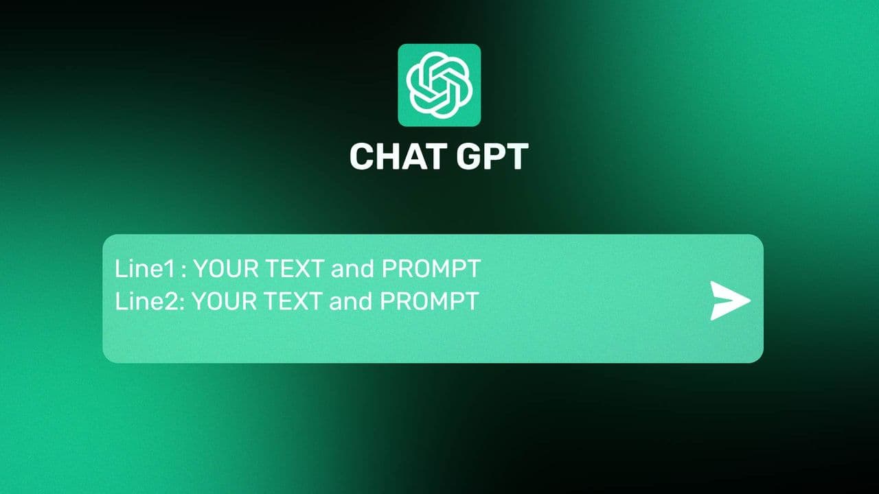 ChatGPT Mockup Animation with 2 Text Elements