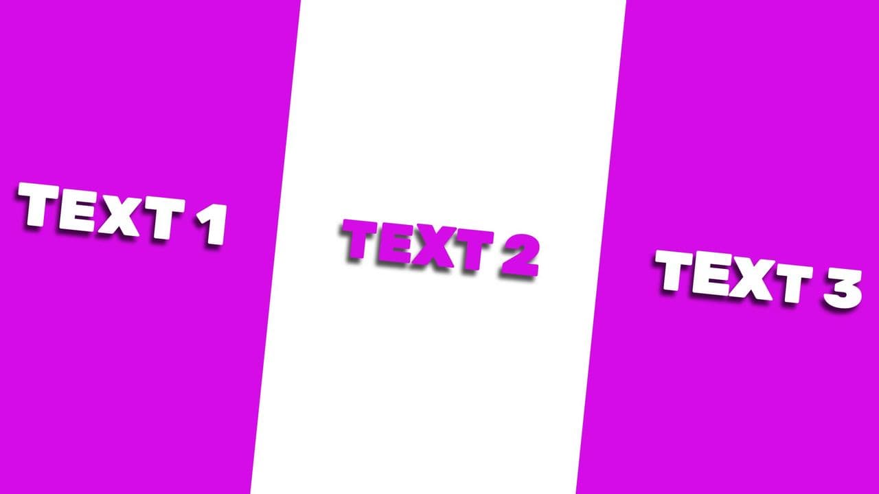 Side-by-Side Colorful Text Animation